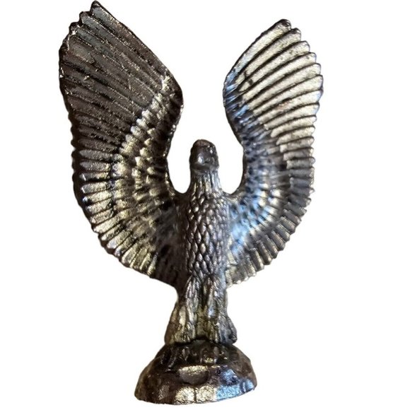 Fine Pewter Miniature Eagle Raised Wings 1987 Vintage Highly Detailed 3" Figure - Picture 7 of 7